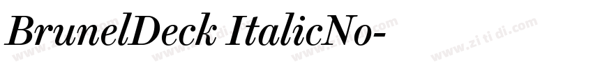 BrunelDeck ItalicNo字体转换